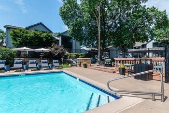 Pool with greenery around